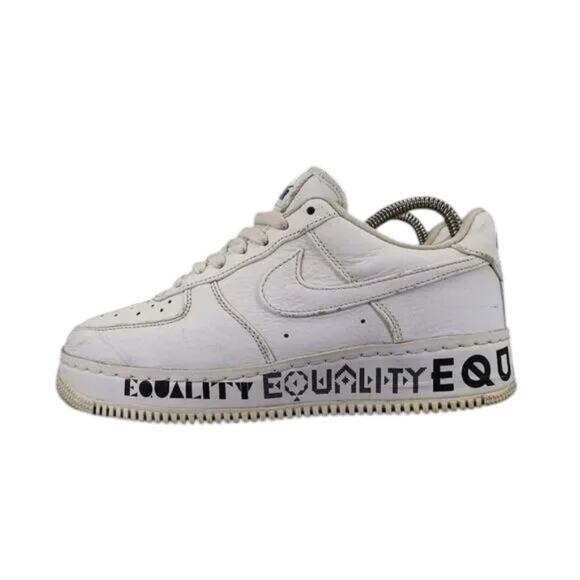 Nike Shoes Mens 6.5 Sneaker Air Force 1 Low Equality Lifestyle Leather AF1 White - Picture 5 of 16